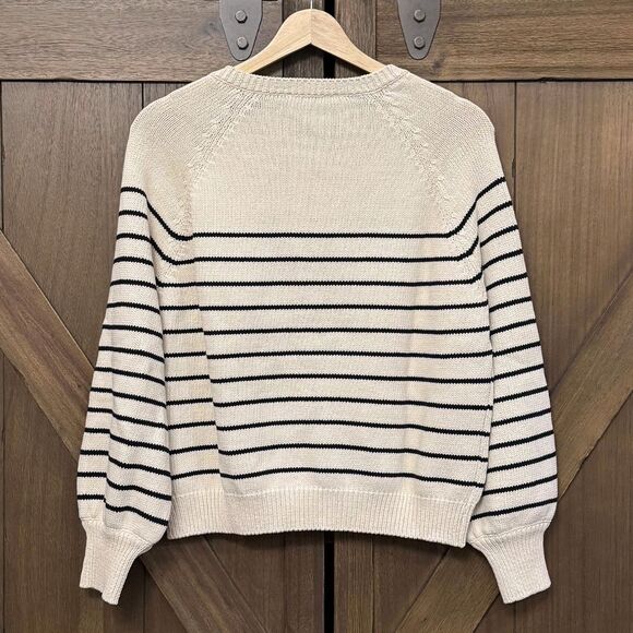 NWT Sezane Leontine Jumper Striped Button Front Sweater Small - Picture 4 of 10